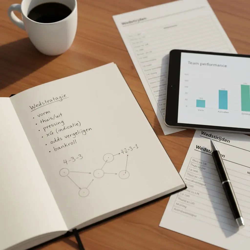 Voetbalstatistieken en notities voor Eredivisie wedstrategie